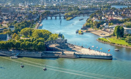 Koblenz, Blick auf das Deutsche Eck