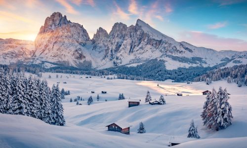 Winter in den Dolomiten