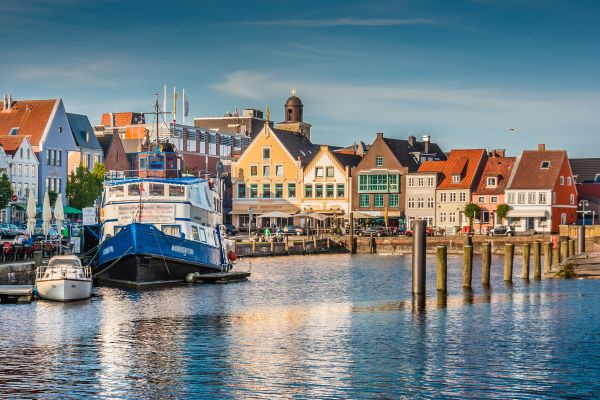 Blick auf Husum in Nordfriesland