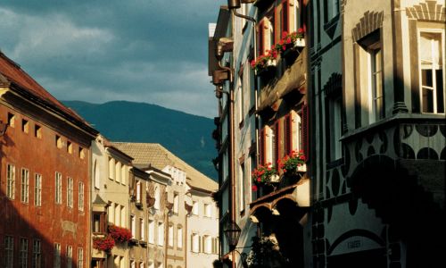 Bruneck, Fassaden in der Altstadt