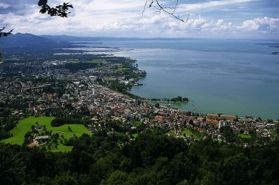 Bregenz mit Schweizer Ufer und Bodensee