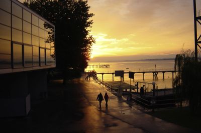 Bregenzer Festspiele - Seefoyer, Sonnenuntergang