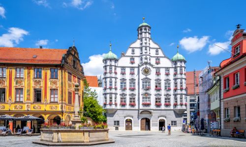 Rathaus und Marktplatz in Memmingen