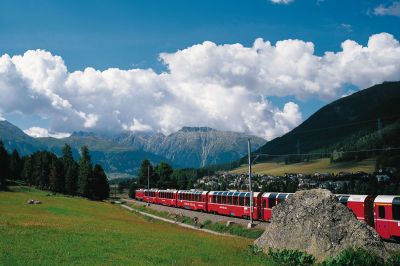 Bernina Express bei Pontresina