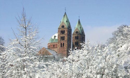 Speyer - Domansicht mit Schnee 