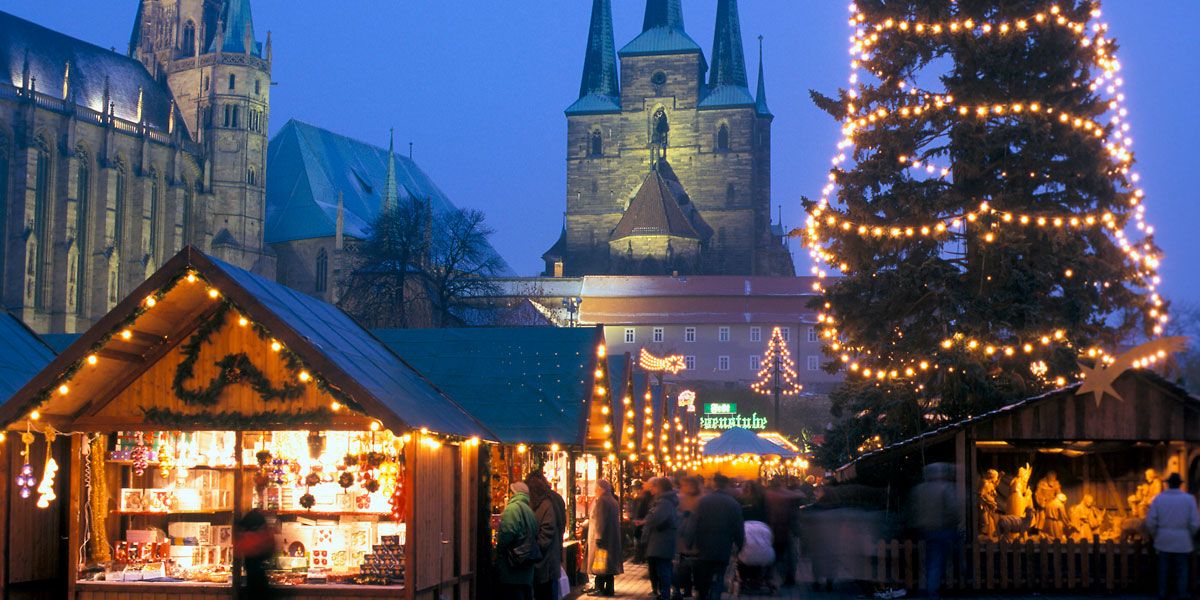 Dresden - Striezelmarkt mit Erzgebirge und Leipzig