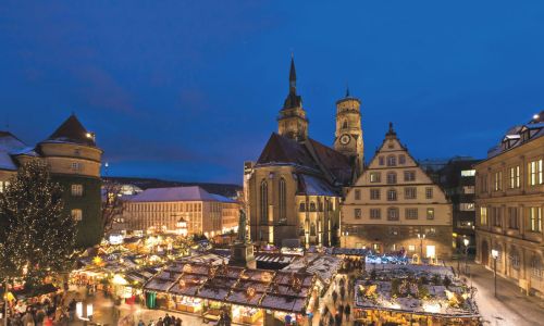 Stuttgarter Weihnachtsmarkt auf dem Schillerplatz