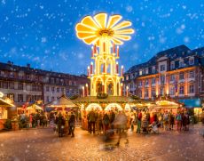 Weihnachtsmarkt Panorama in Deutschland