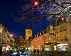 Freiburg - Oberlindenplatz in Adventszeit