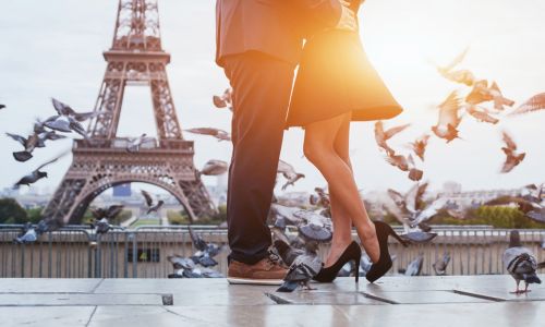 Romantik vor dem Eiffelturm