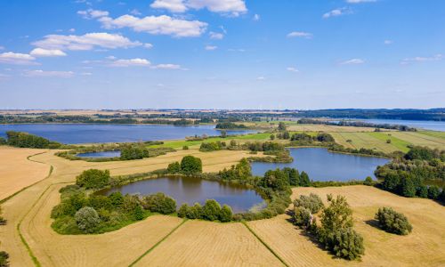Aussicht auf den Uckersee und die Landschaft der Uckermark