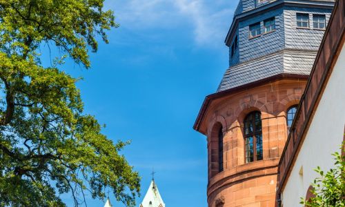 Blick auf den Dom zu Speyer und das Historische Museum der Pfalz