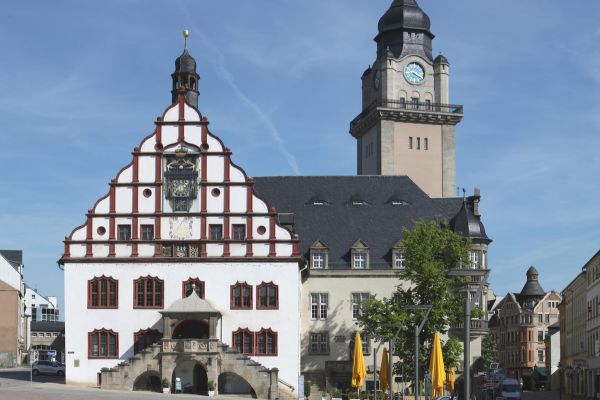 Plauener Rathaus auf dem Altmarkt  