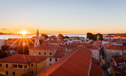 Zadar bei Sonnenuntergang