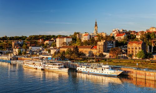 Belgrad und Fluss Sava