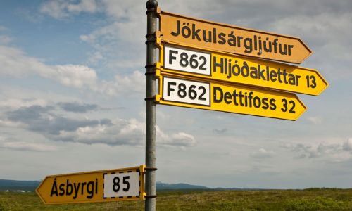 Island - Wegweiser in Nordurland