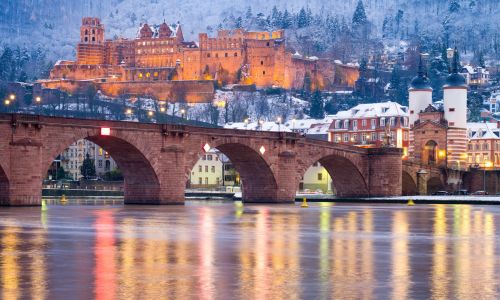 Heidelberger Schloss im Winter 