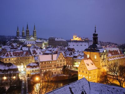 Bamberg Weihnachtsstadt mit dem berühmten Krippenweg