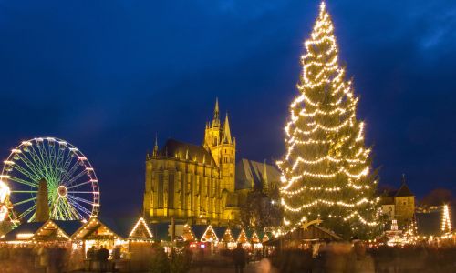 Erfurter Weihnachtsmarkt auf dem Domplatz 