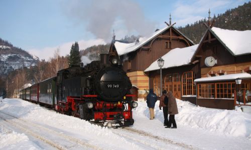 Zittauer Schmalspurbahn im Winter