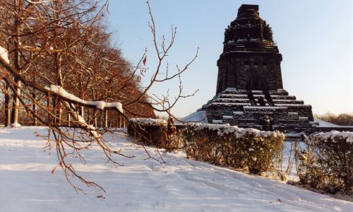 Völkerschlachtdenkmal im Winter