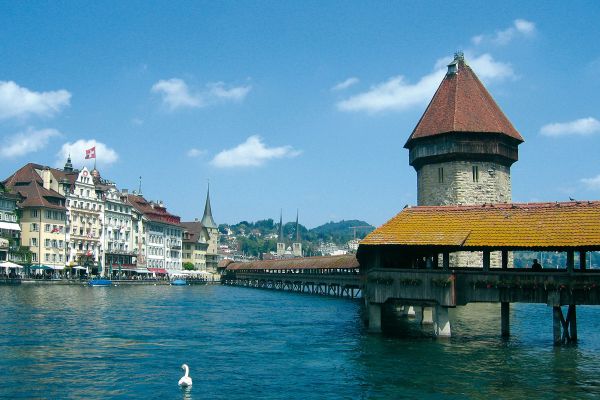 Kapellbrücke, Luzern am Vierwaldstättersee