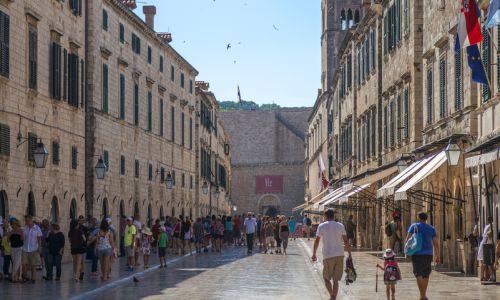 Blick auf die Straße von Dubrovnik